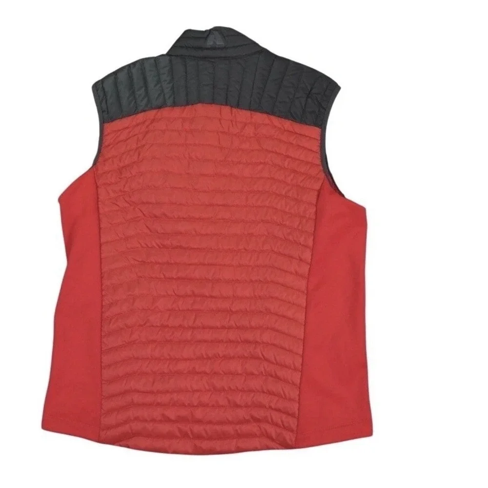 Eddie Bauer First Ascent StormDown 800 Vest Men L Orange Black Puffer Layering